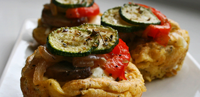 Muffins de polenta con verduras