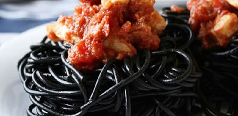 Spaghetti con sepias