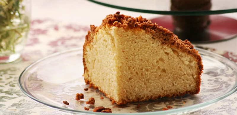 Tarta con streusel de canela y nueces