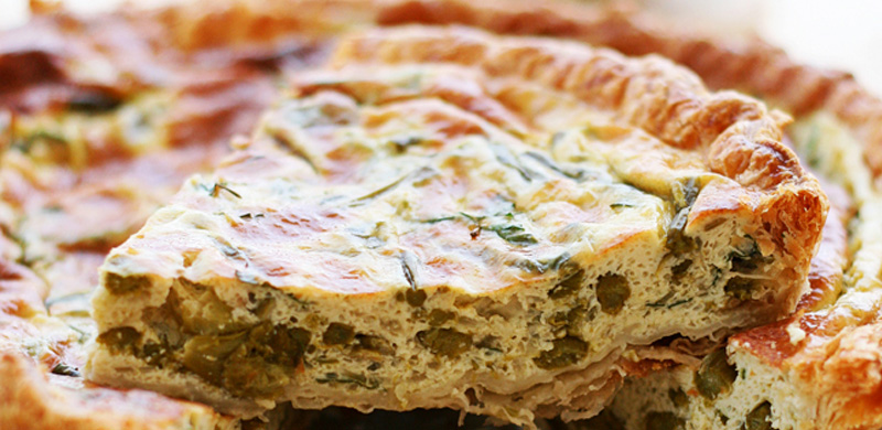Quiche de espárragos verdes