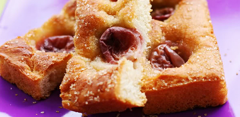 Focaccia dulce de uva