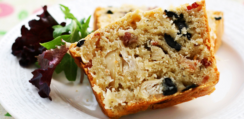 Cake de pollo y bacon